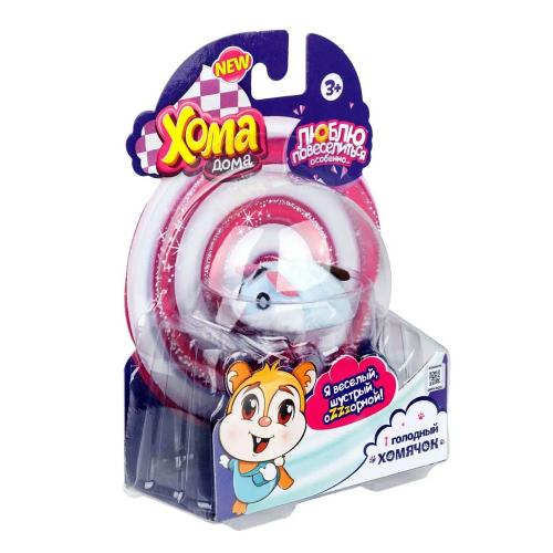 Интерактивная игрушка Хомячок плюшевый Хома Дома 5 см голубо-розовый 1Toy Т24305 фото 2