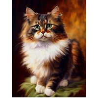 Алмазная мозаика Пушистый котик Рыжий кот НД-8581