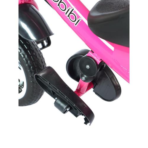 Велосипед трёхколесный с ручкой Velobibi ВЛ-0868 розовый фото 14