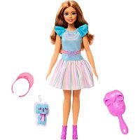 Кукла Barbie шатенка с зайкой 34.3 см Mattel HLL21