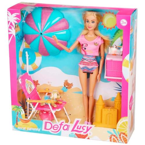 Игровой набор Пляжный отдых кукла 29 см Defa Lucy 8475 pink фото 2