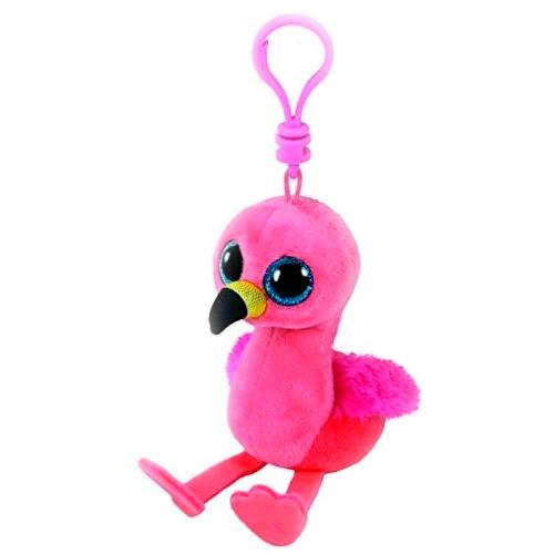 Мягкая игрушка брелок Глазастик Beanie Boo's 10 см Ty 35210 Розовый фламинго